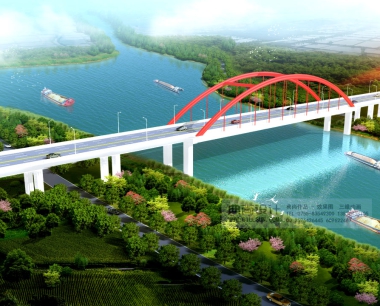 拱桥5c莲溪单幅双向方案拱桥 图片效果图